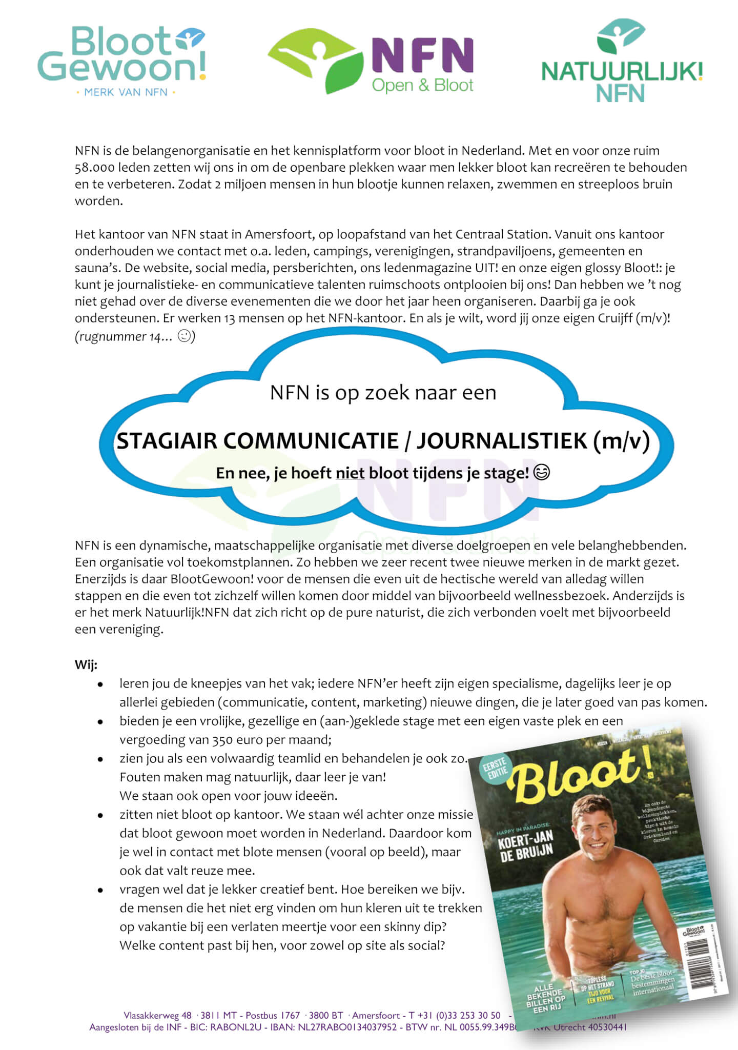 Communicatie Stagiair Vacature